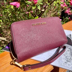 Burgundy/Wine Michael Kors wallet/clutch